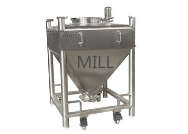 1000L thép không gỉ IBC Bột chân không Tote Hạt nhỏ cho băng tải