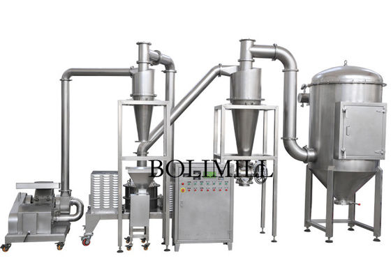 Máy nghiền bột lá thảo mộc 2000kg / h với máy nghiền thô